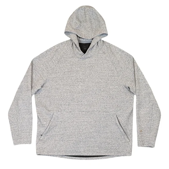 Lululemon At Ease Hoodie Men's 2XL Gray Textured Double Knit Pullover M3BF7S - Picture 1 of 9